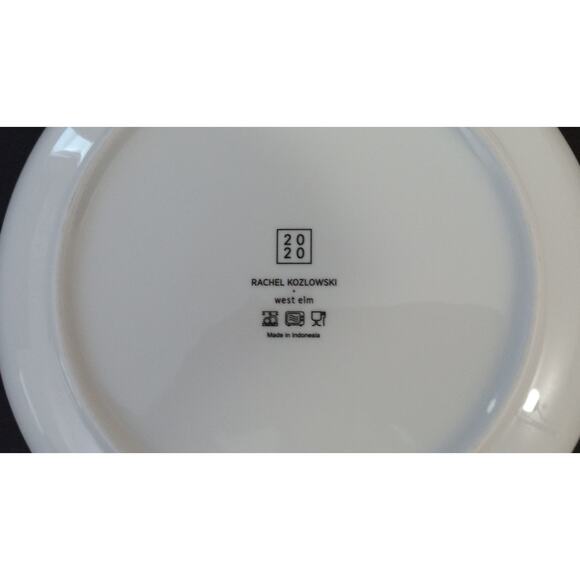 West Elm Rachel Kozlowski Dapper Animal Winter Rabbit Snowshoes Plate Salad - Picture 6 of 7